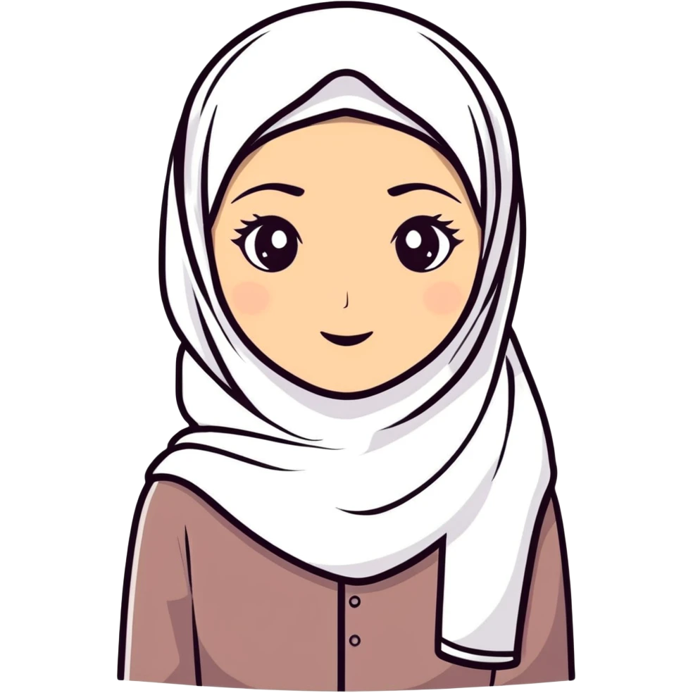 Hijabi purple girl emoji