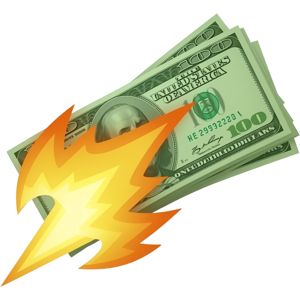 money flash emoji