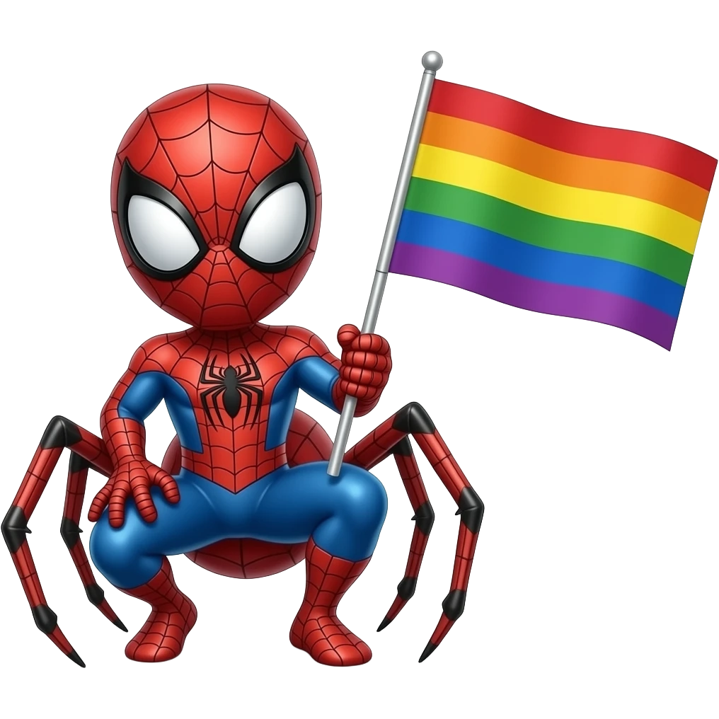 pride flag spider emoji