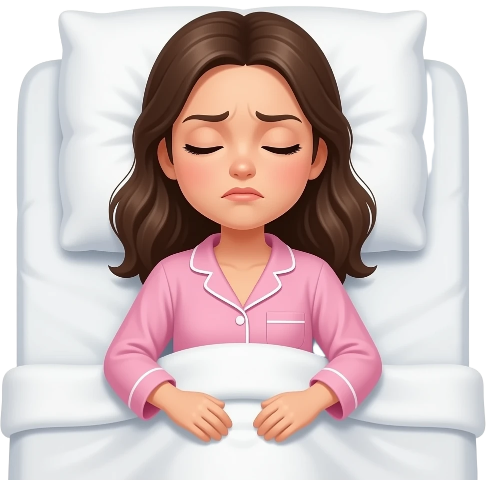 GIRL IN BED trying to sleep emoji