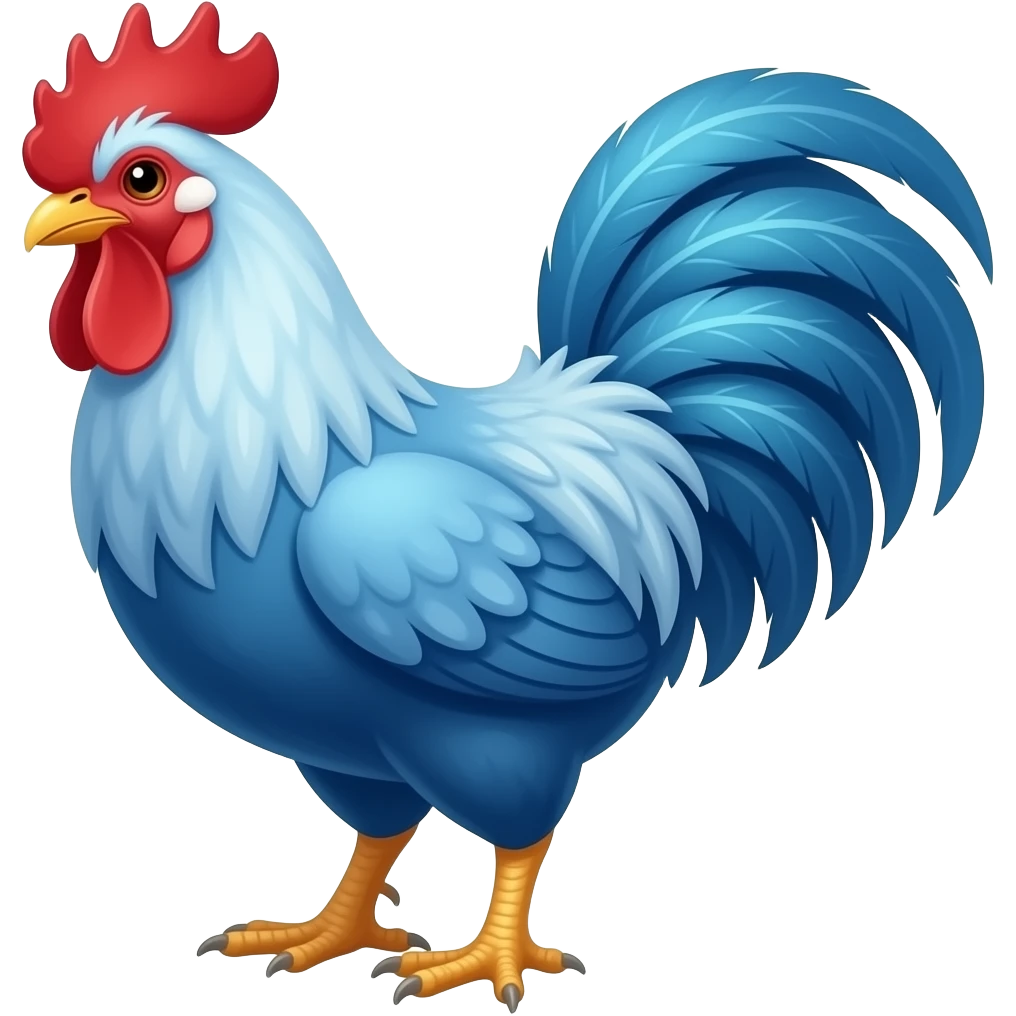 Ayam jantan biru emoji