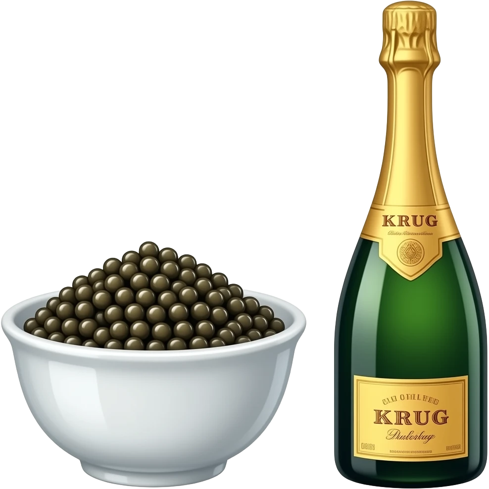Caviar and Krug champagne emoji