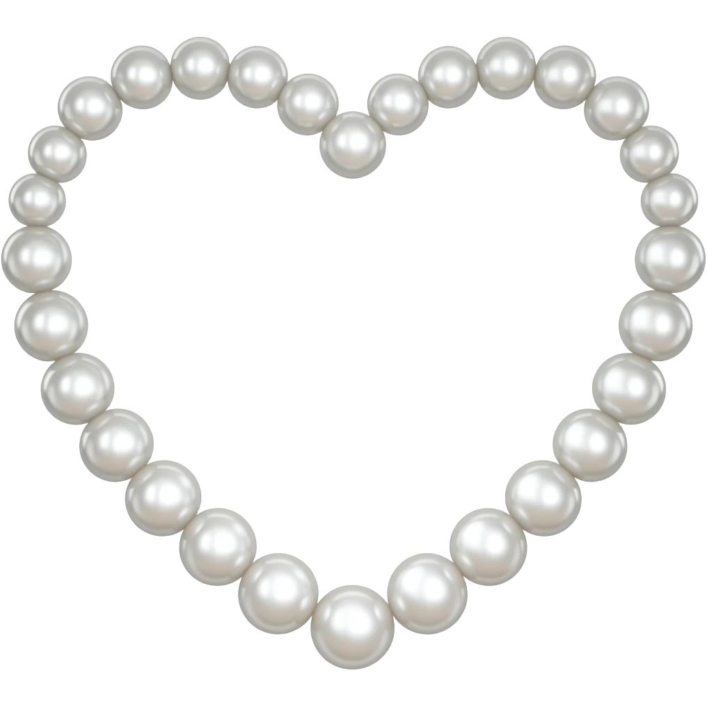 A string of pearls emoji with old money glamour, subtle shine, elegant and luxurious emoji style emoji