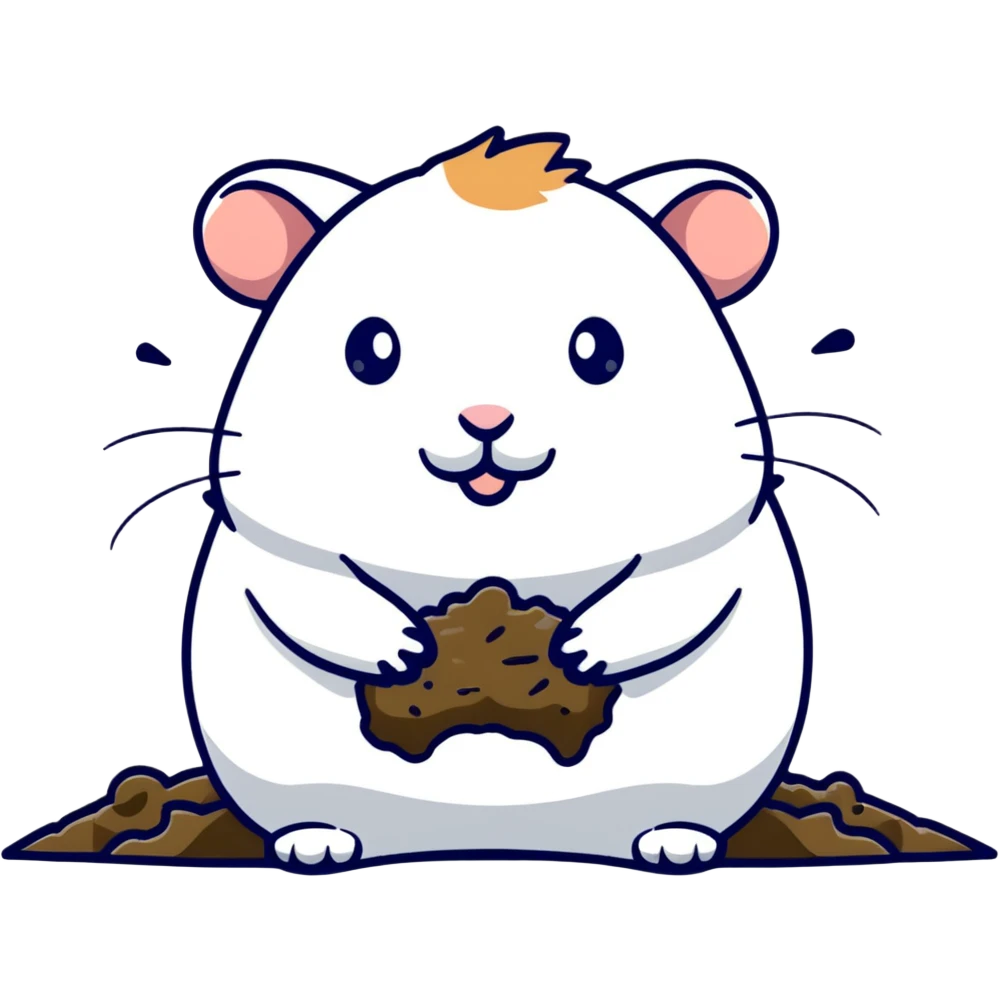 hamster covered in mud and dirt emoji