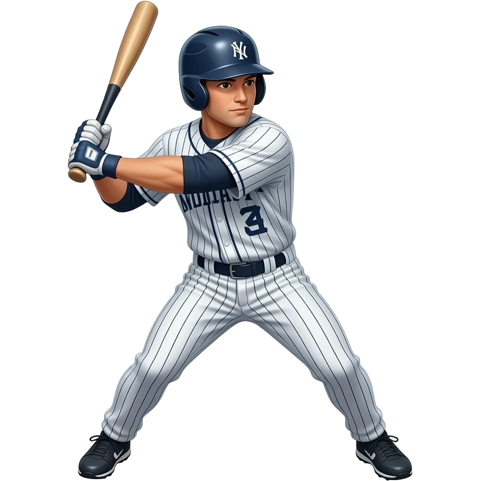 A full-body baseball player emoji