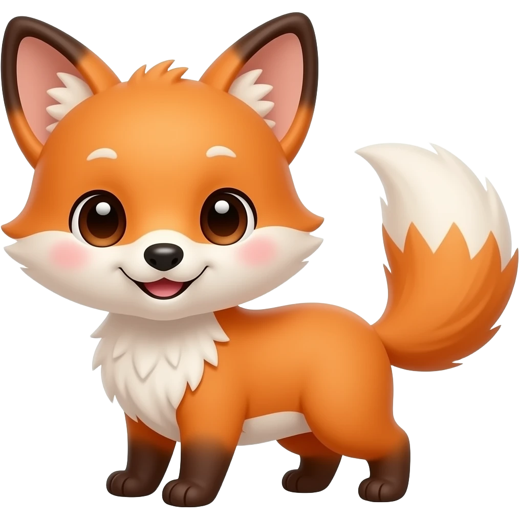 Tatlı bebek tilki emoji