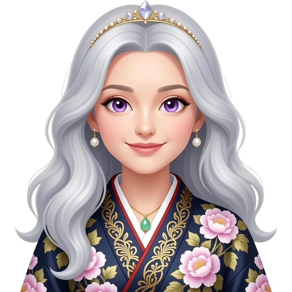 Pretty beautiful animesque style anime gorgeous aesthetic lady with many details and accessories emoji