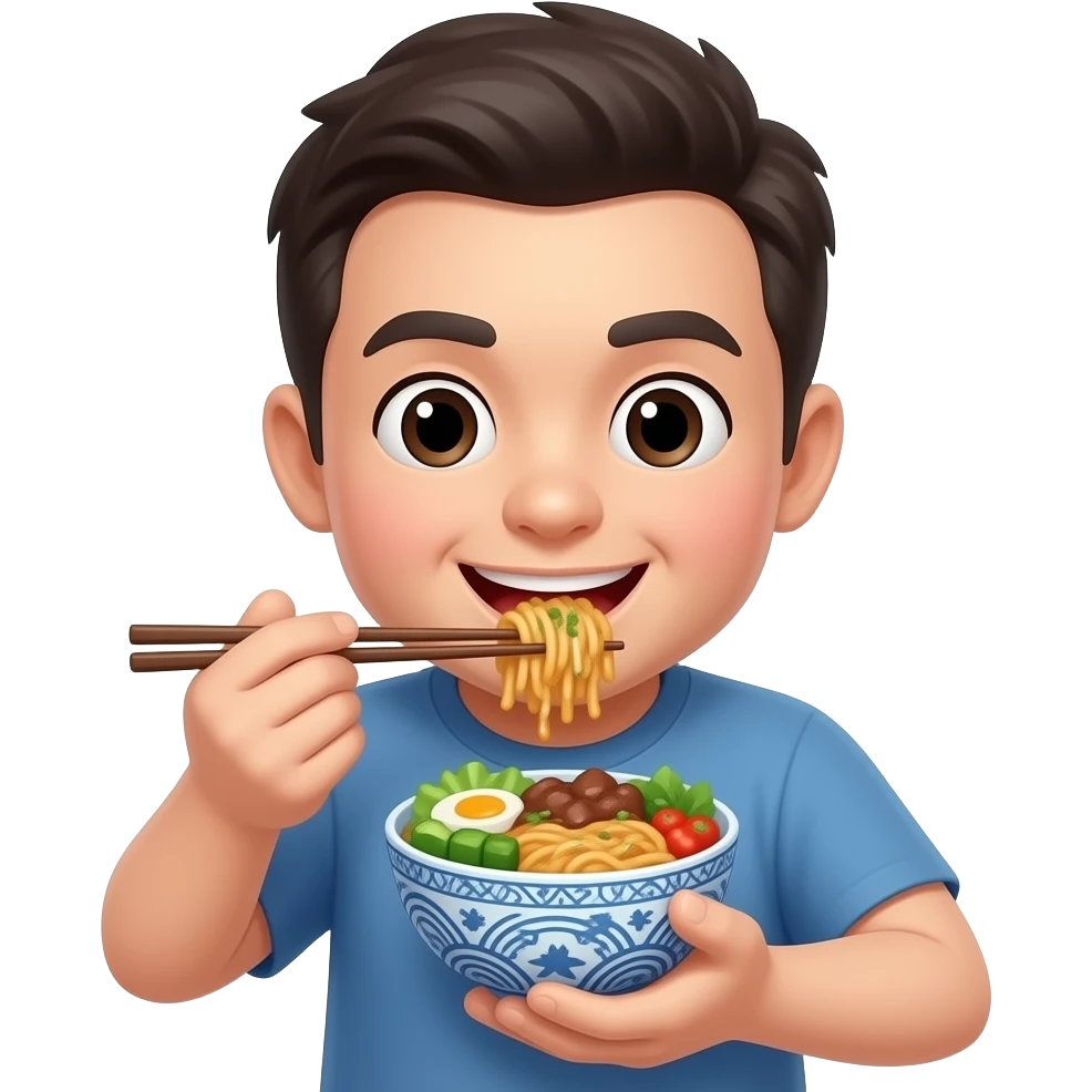Having Japanese food emoji
