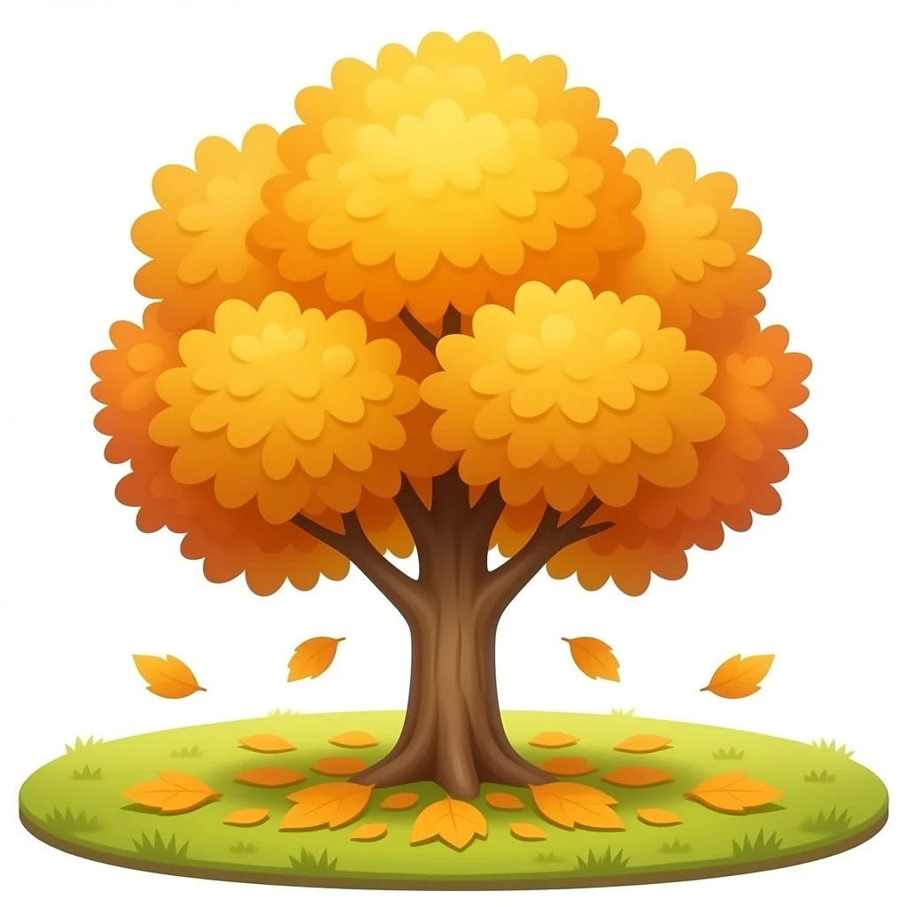 Tree leaves are falling emoji