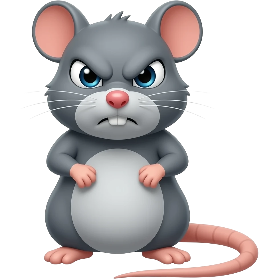 um rato com raiva emoji