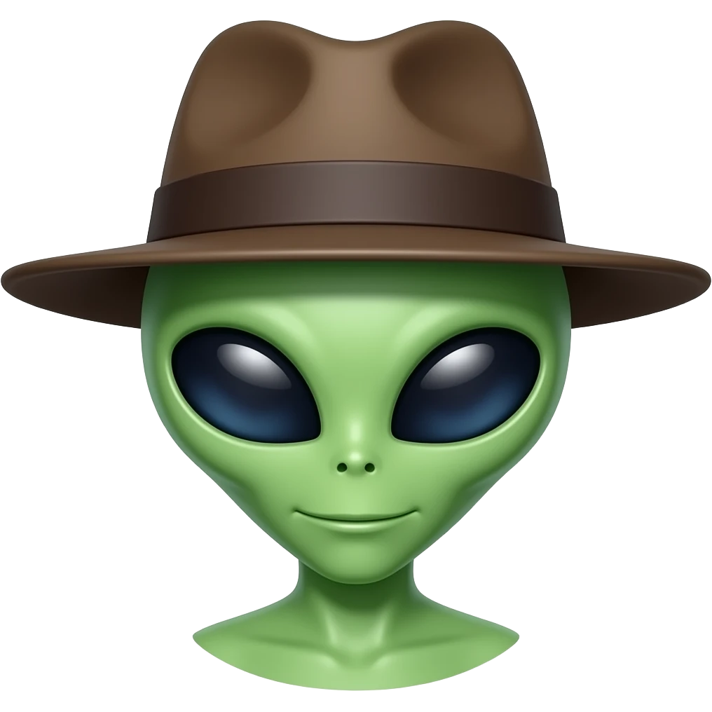 alien with hat emoji