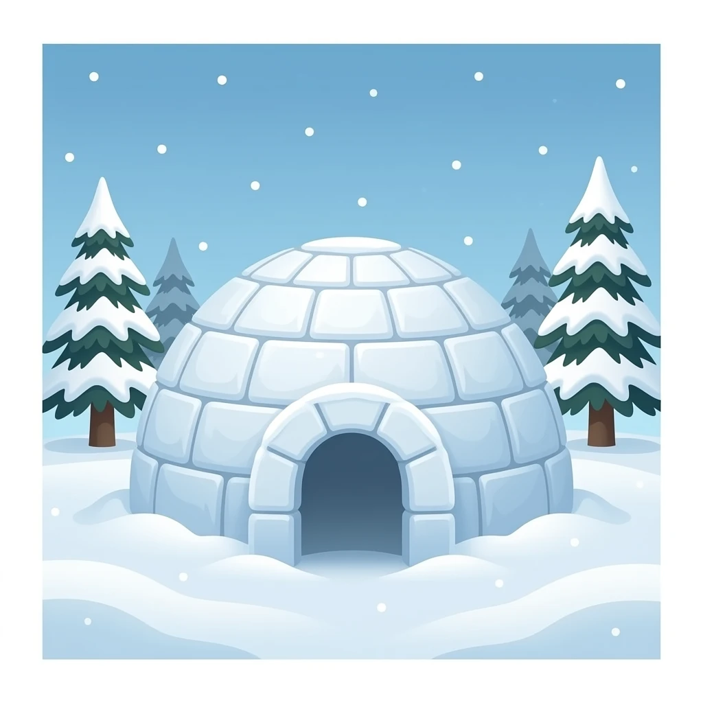 Haz un iglu emoji