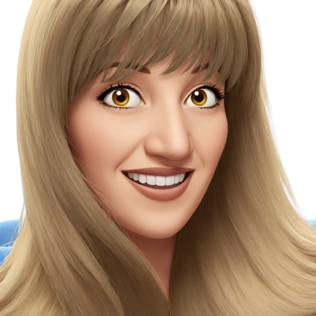 smiling girl with long hair emoji