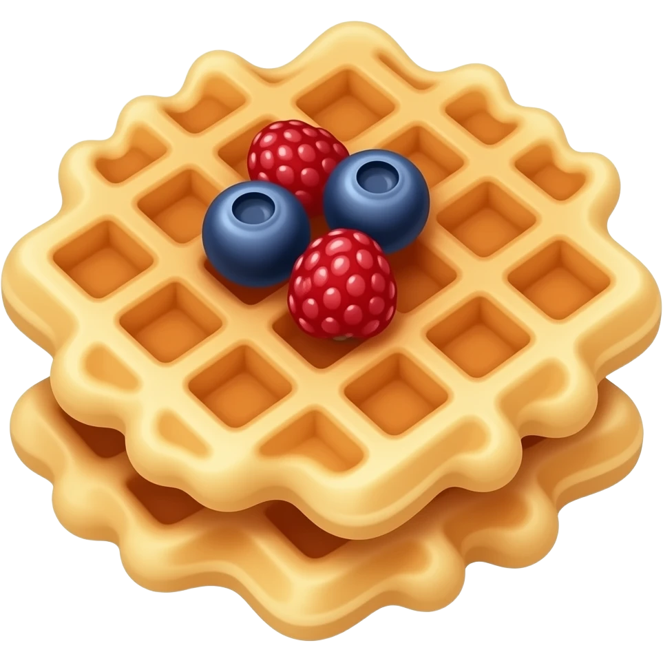 waffles with berries emoji