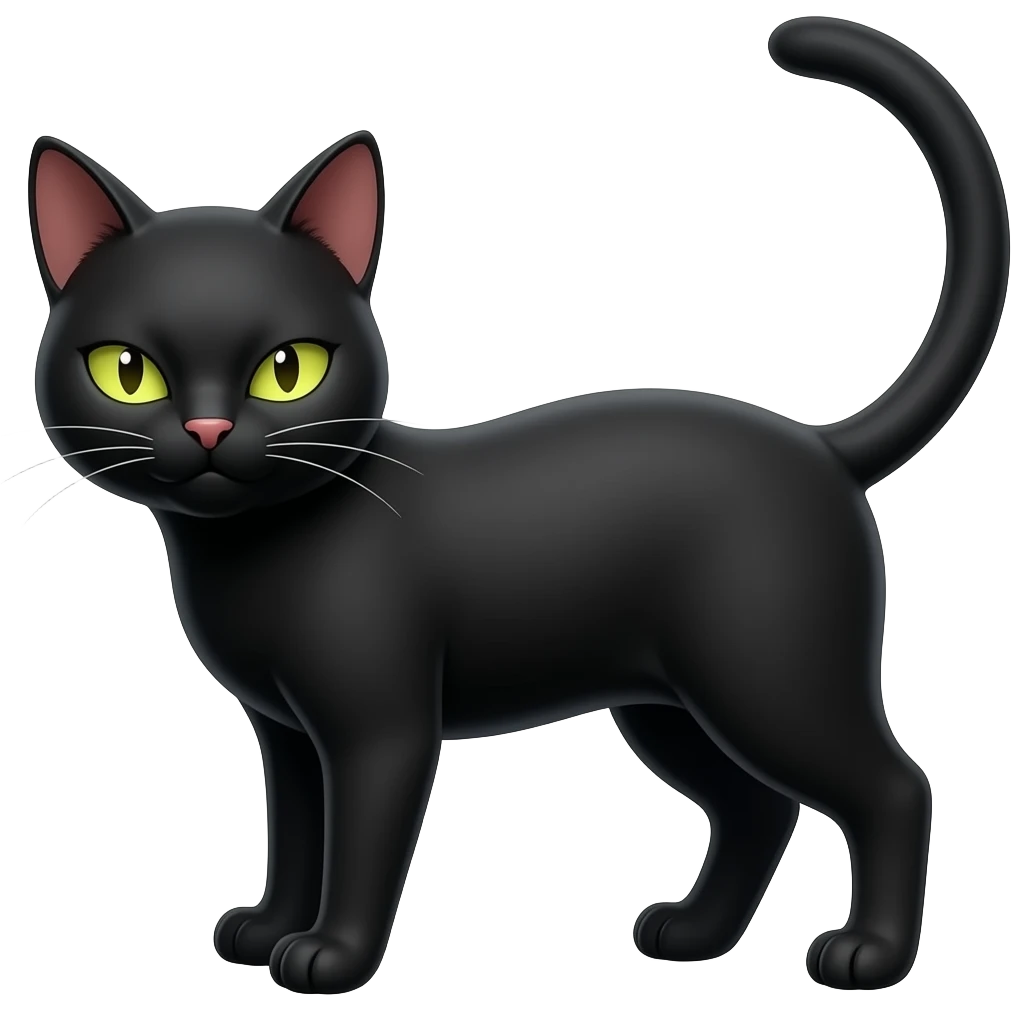 black cat evil emoji