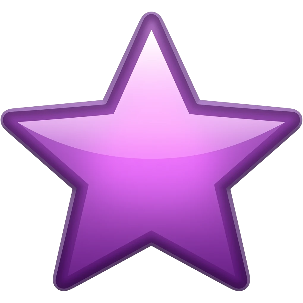 Shining purple star emoji