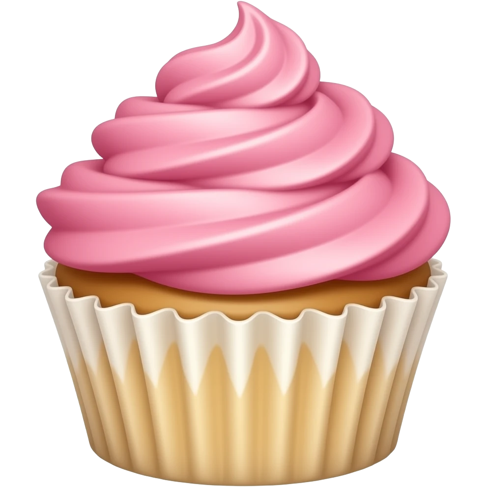 Cupcake with pink icing emoji