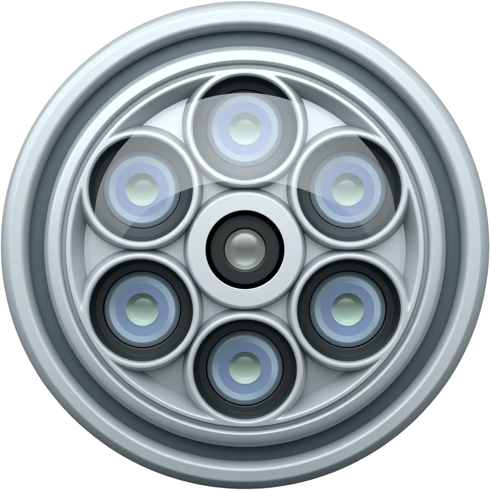 Multi CCTV inside a circle  emoji