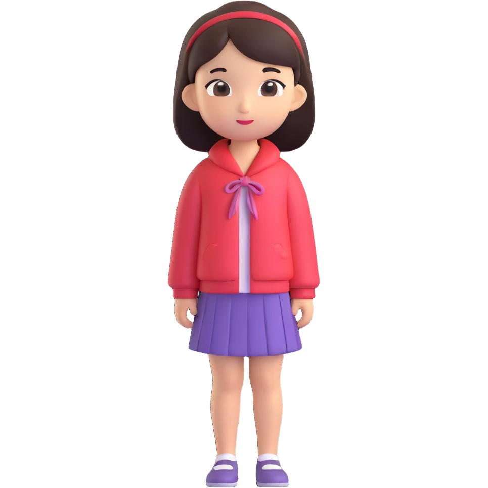Asian girl doing skincare emoji