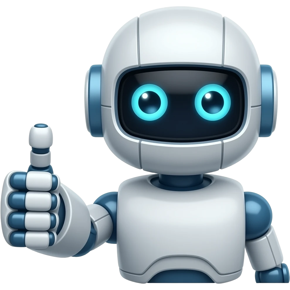 Robot thumbs up emoji