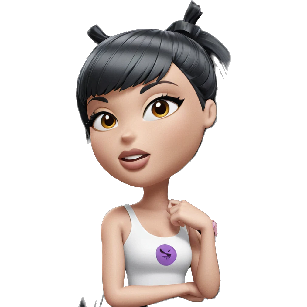stunning girl with black hair emoji