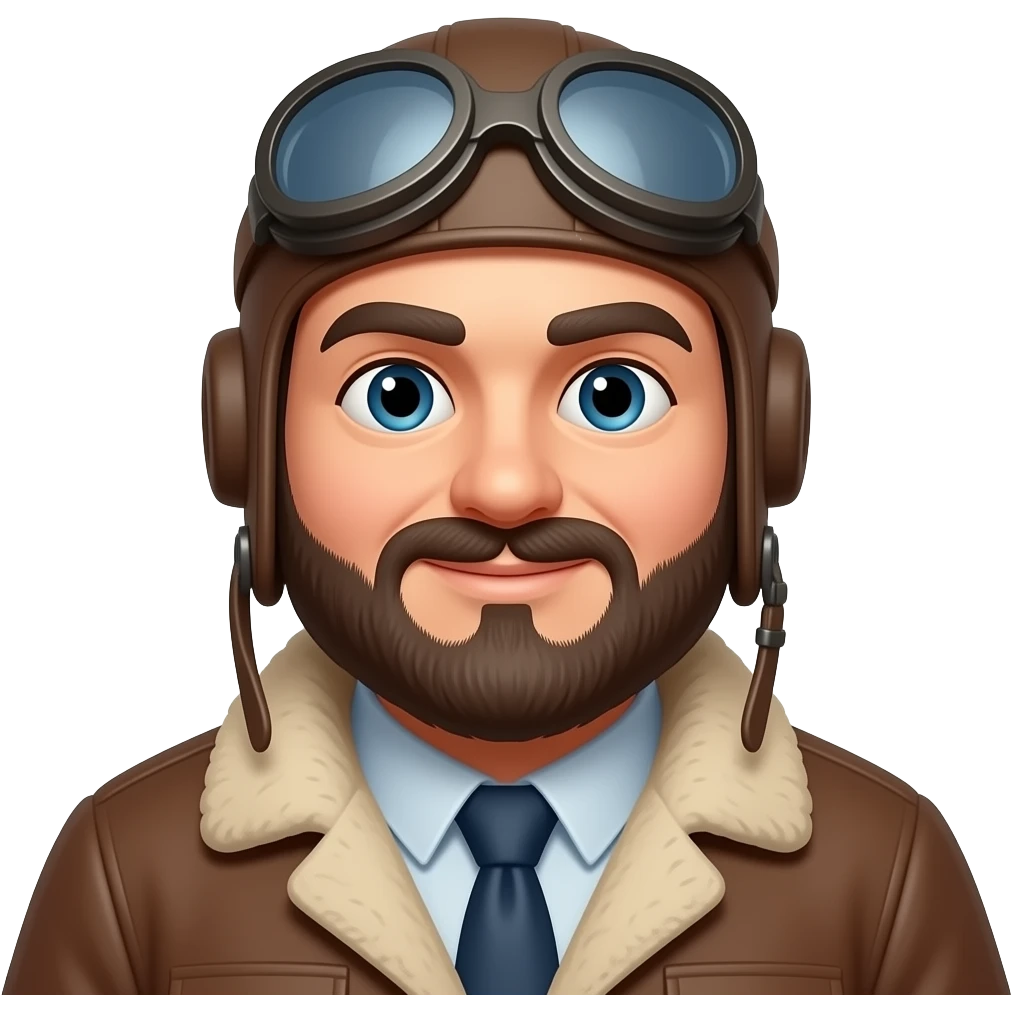 intermediate chubby bearded aviator emoji