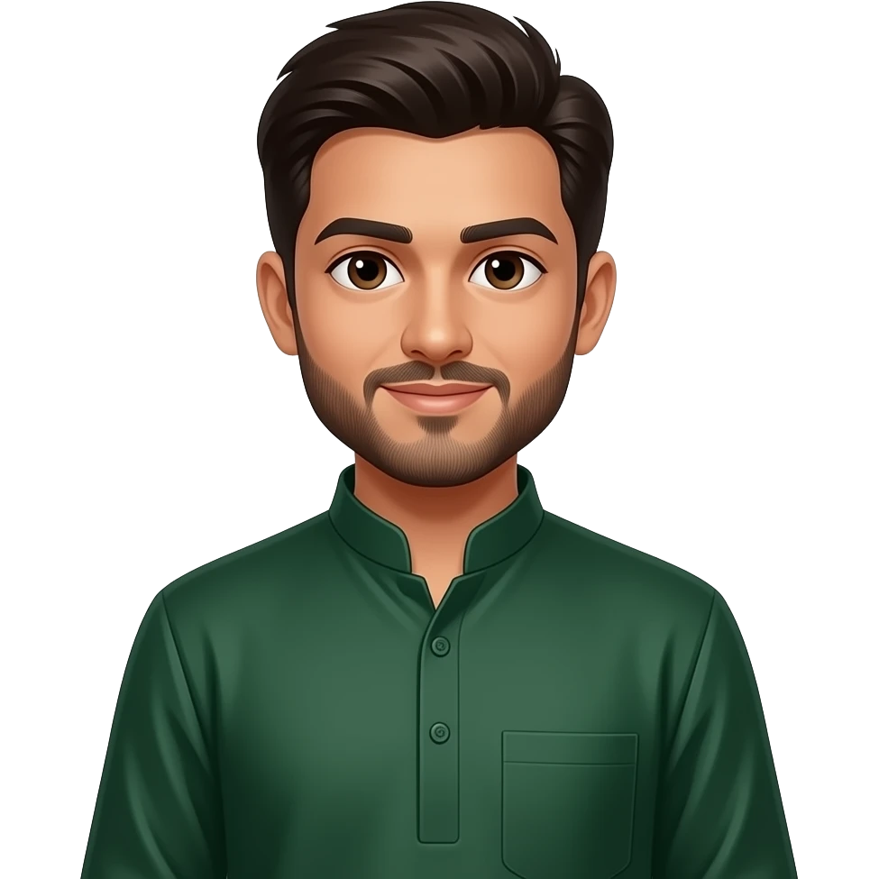 Kurta emoji in dark green colour emoji