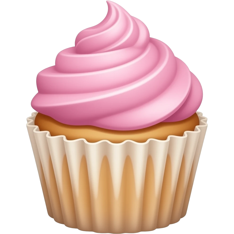 Cupcake with pink icing emoji