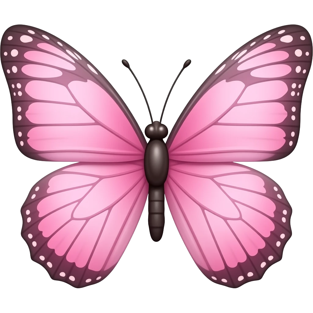 small pink butterfly emoji