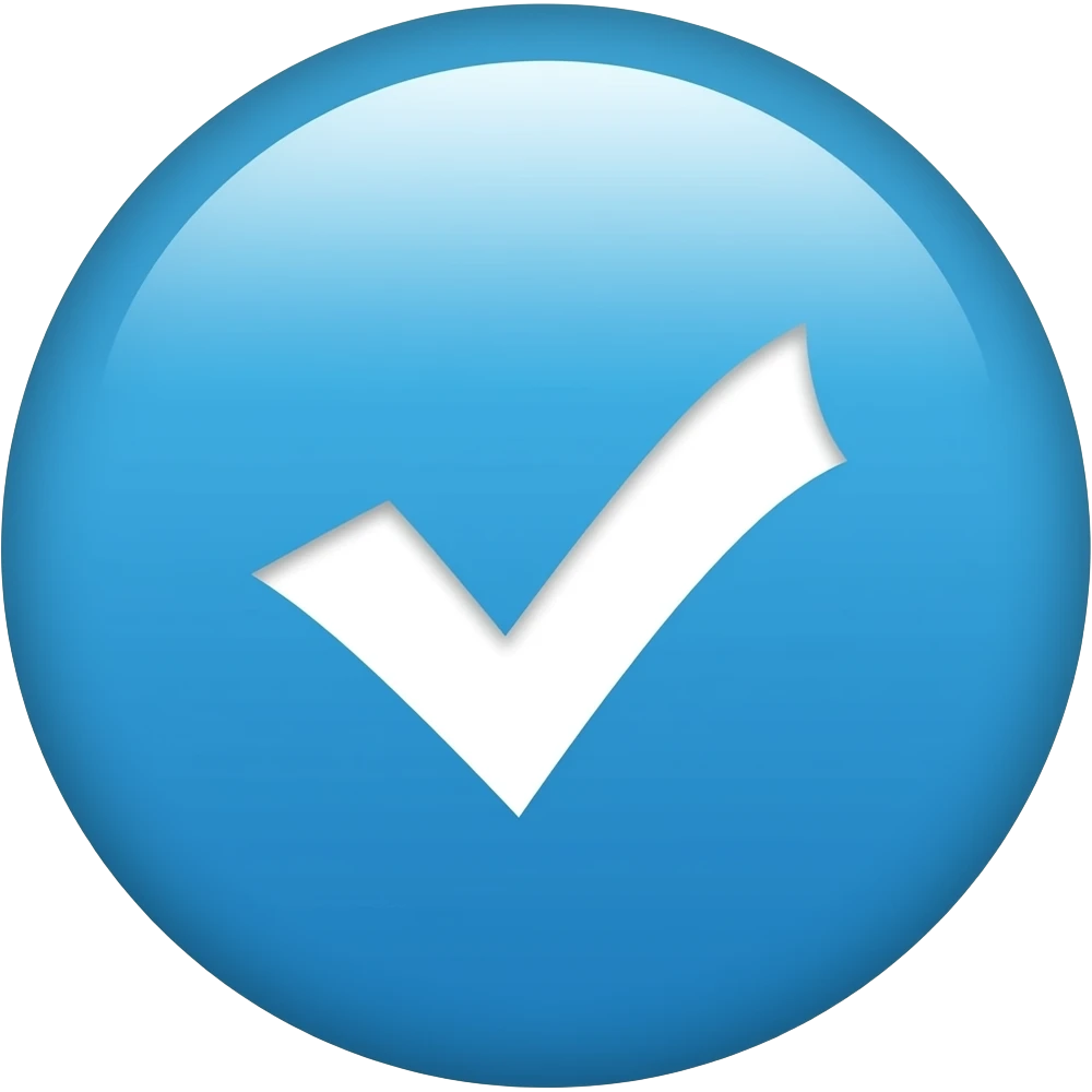 Синяя галочка как в телеграмм emoji