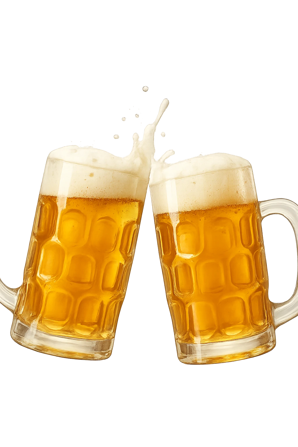 2 drink che fanno brindisi di birre senza mani emoji