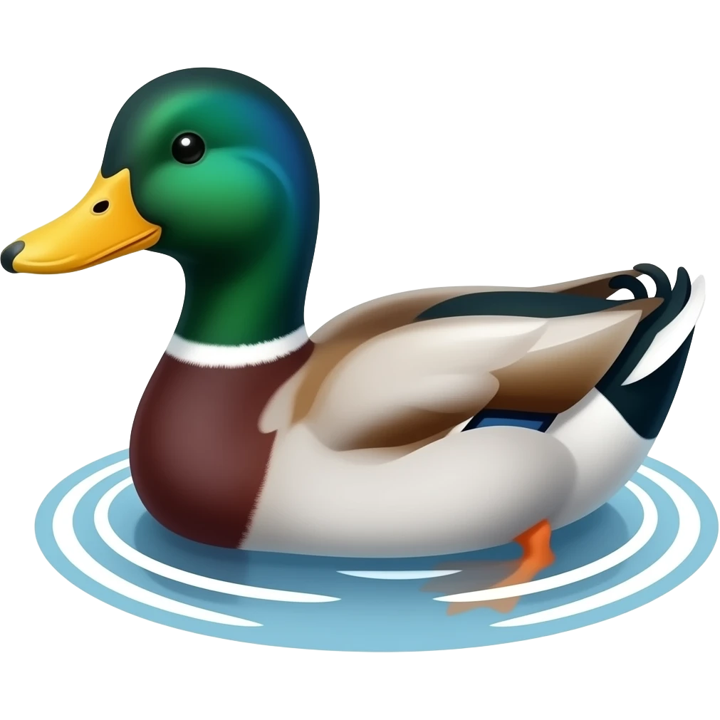 duck swimming in mercury emoji