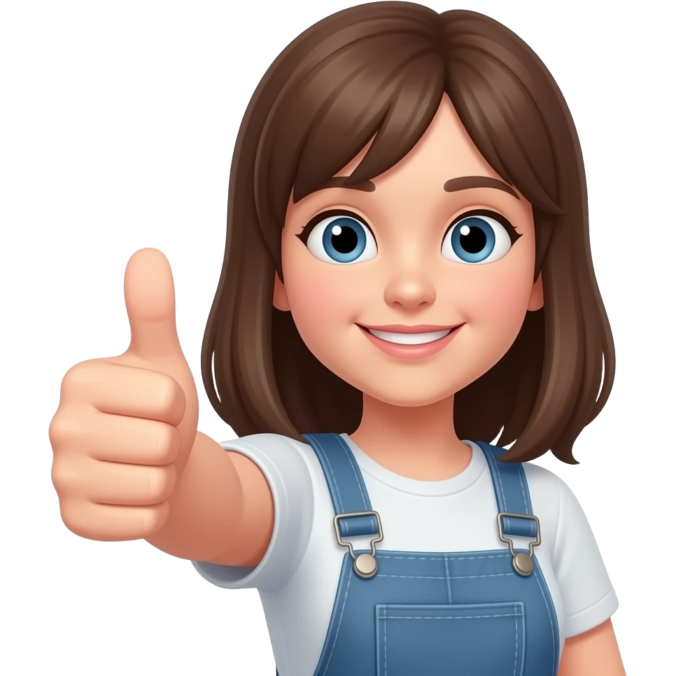 a girl thumbs up emoji
