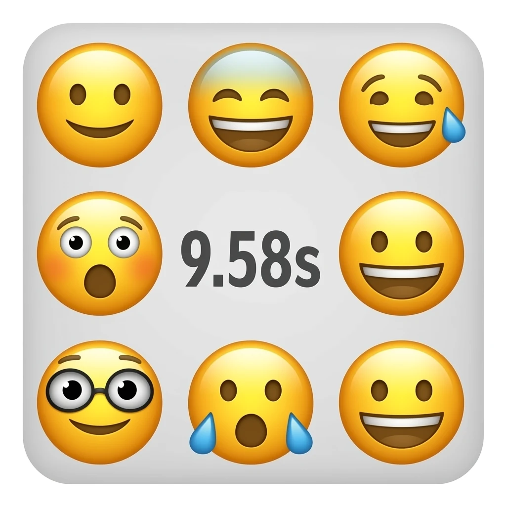 um painel afficant 9.58s emoji emojis.com emogi emogji emoni emoji