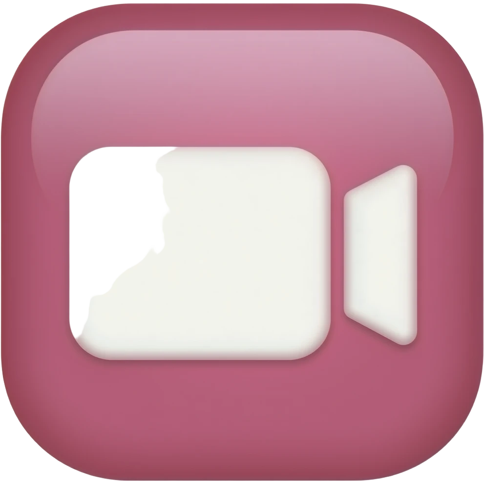 Pink facetime app icon emoji