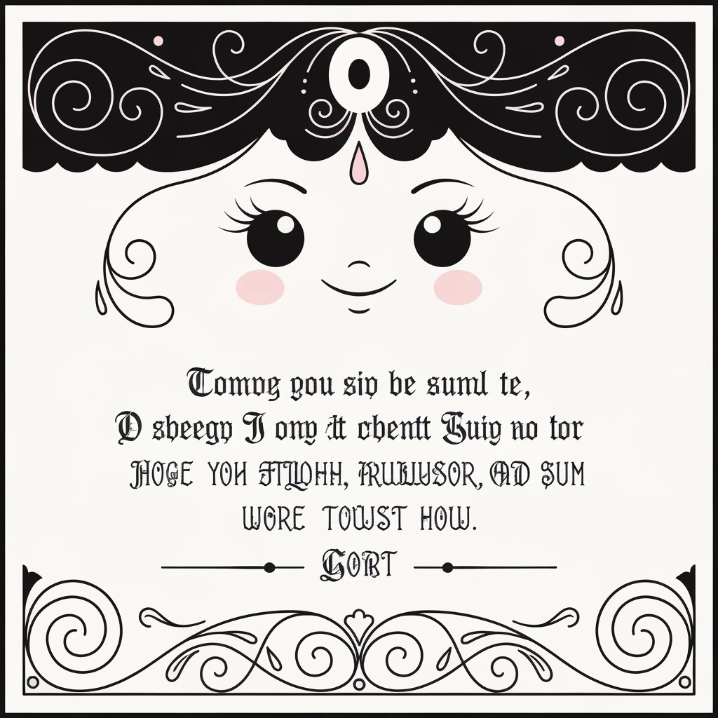 goth banner, cute, expressive, minimal, variation 4 emoji