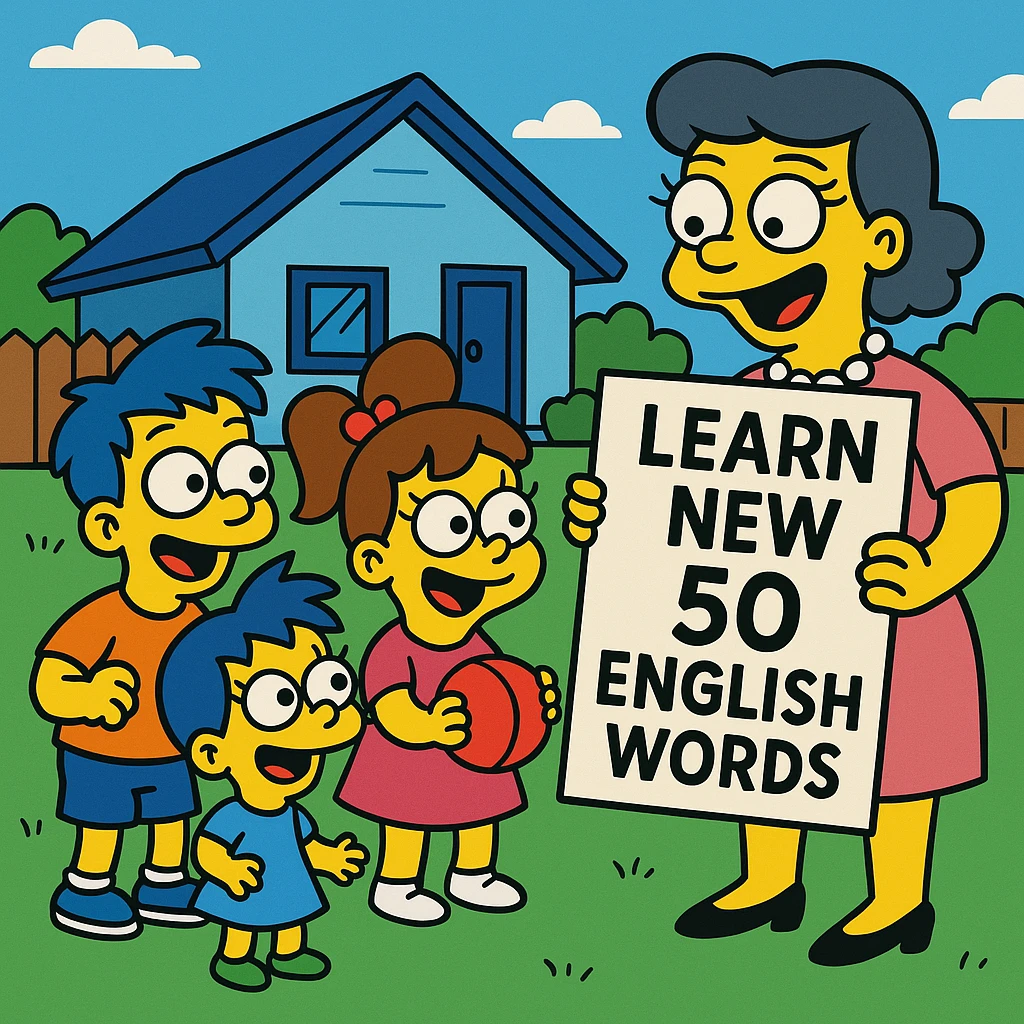 Learn new 50 English words emoji