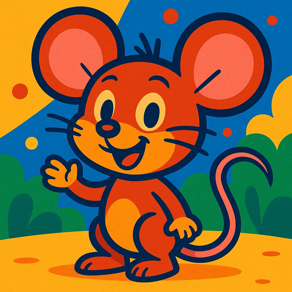 mouse, cartoon style emoji
