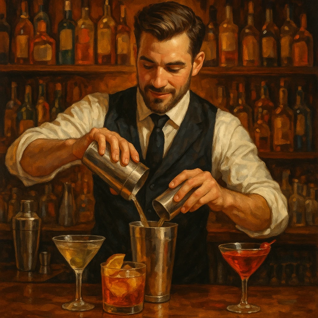 bartender mixing drinks emoji