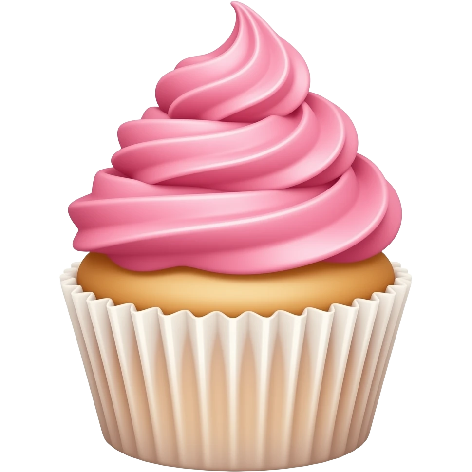 Cupcake with pink icing emoji