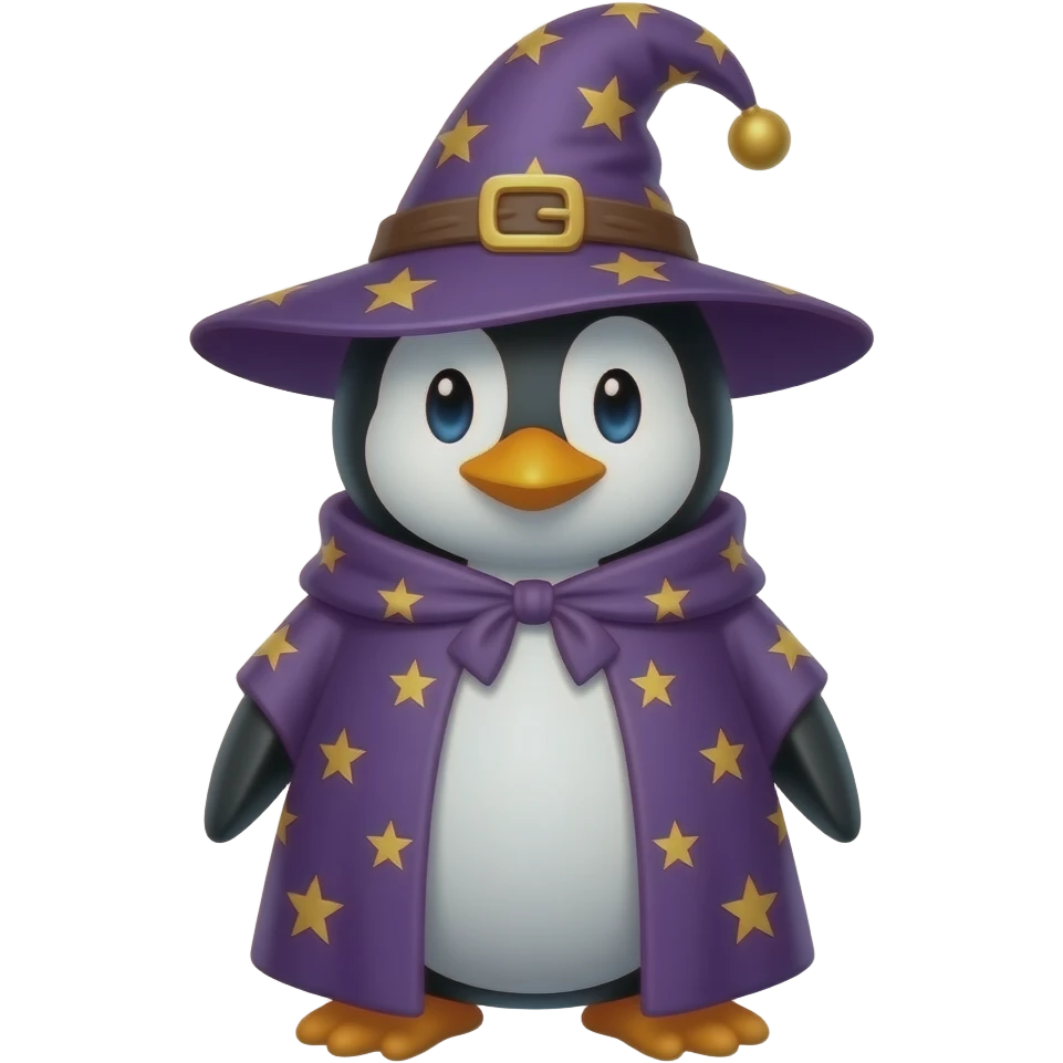 Penguin Wizard emoji