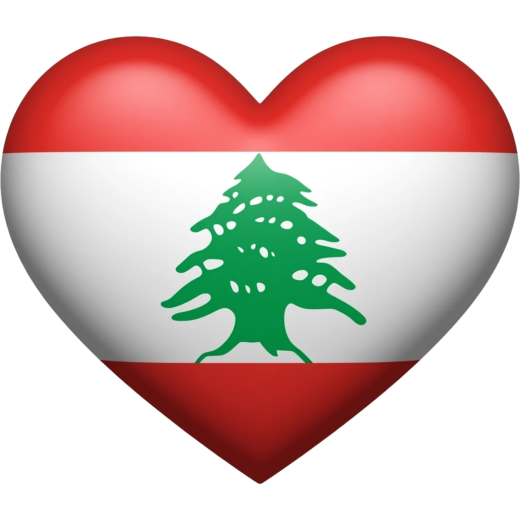 Lebanon heart flag emoji