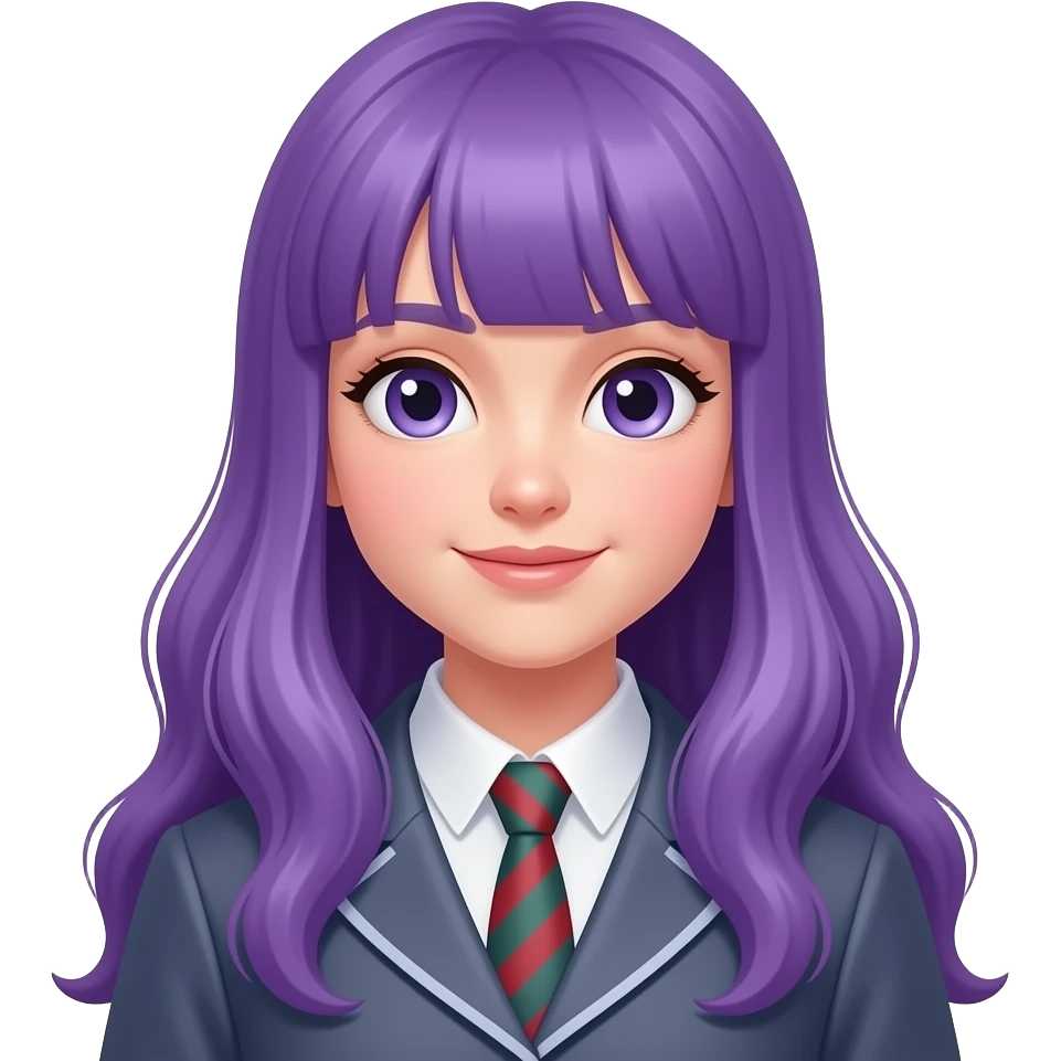 GIRL WITH LONG PURPLE HAIR ON CHRISTMAS emoji