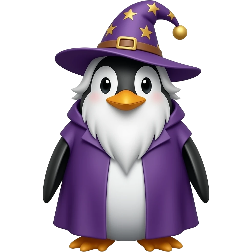 Penguin Wizard emoji