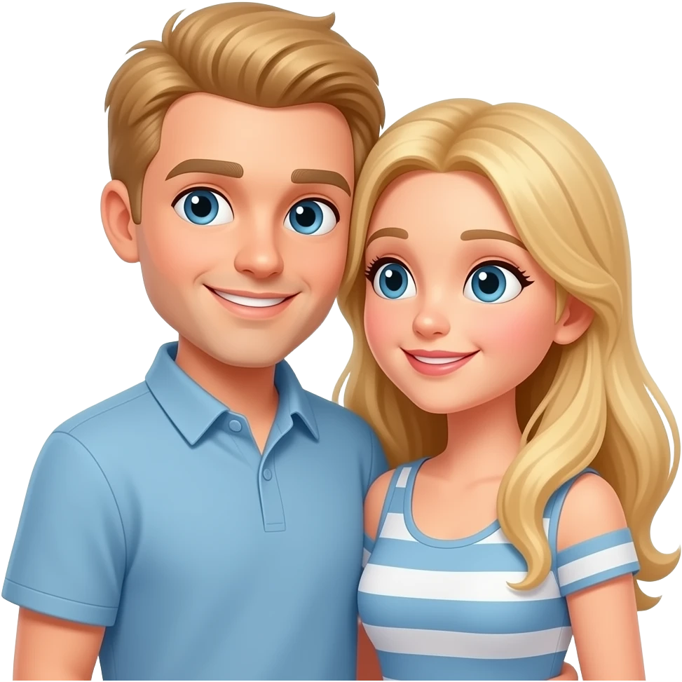 Liebespaar beide ! blond schauen sich verliebt an emoji