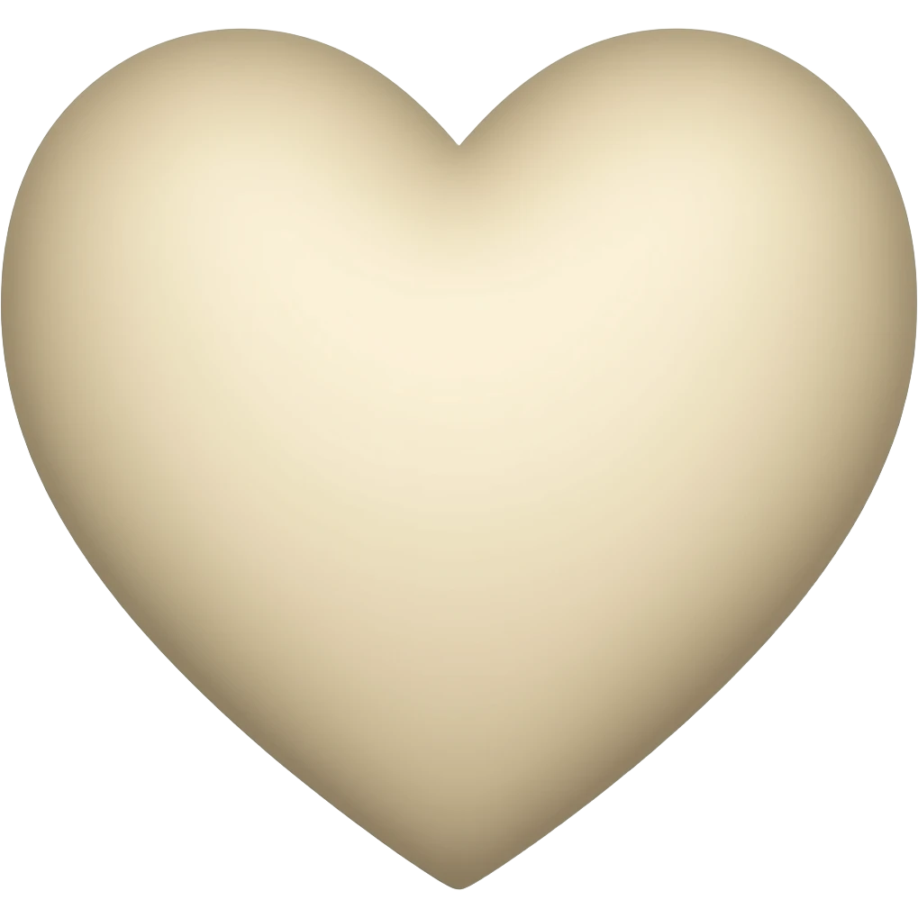 Beige color heart emoji