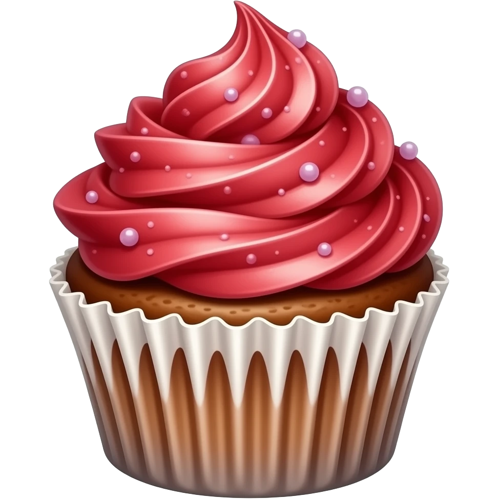 Galaxy cupcake in red emoji