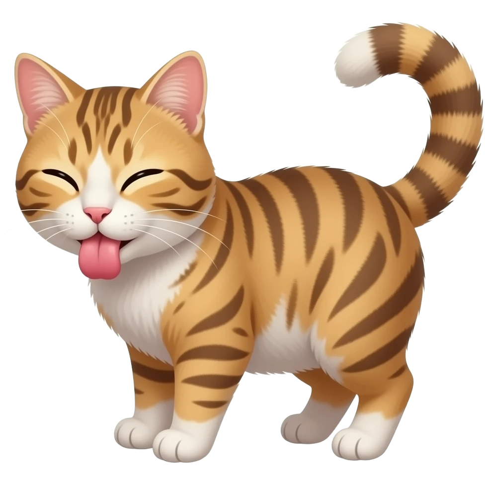 Cat licking butthole emoji