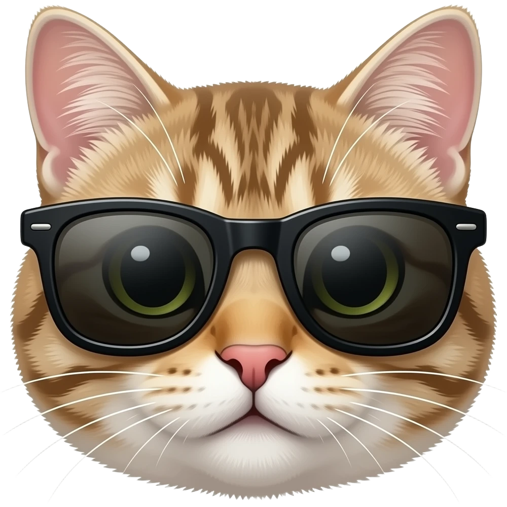 Cat wearing sunglasses emoji
