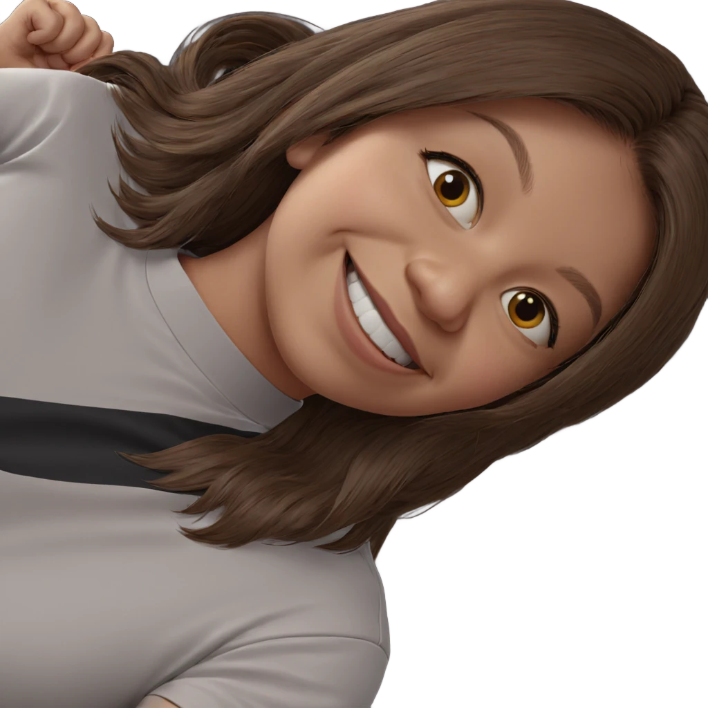 smiling girl in realistic shirt emoji